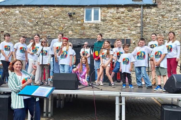 Youngsters taking to the stage as part of Callington's MayFest celebrations at the weekend