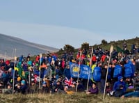 Students walk Ten Tors while revising
