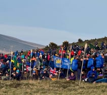 Students walk Ten Tors while revising