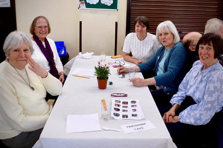 The second winning team in the quiz at the Spring Tea Party, enjoyed by all.