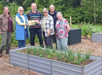 Okehampton Community Garden receives grant plaque