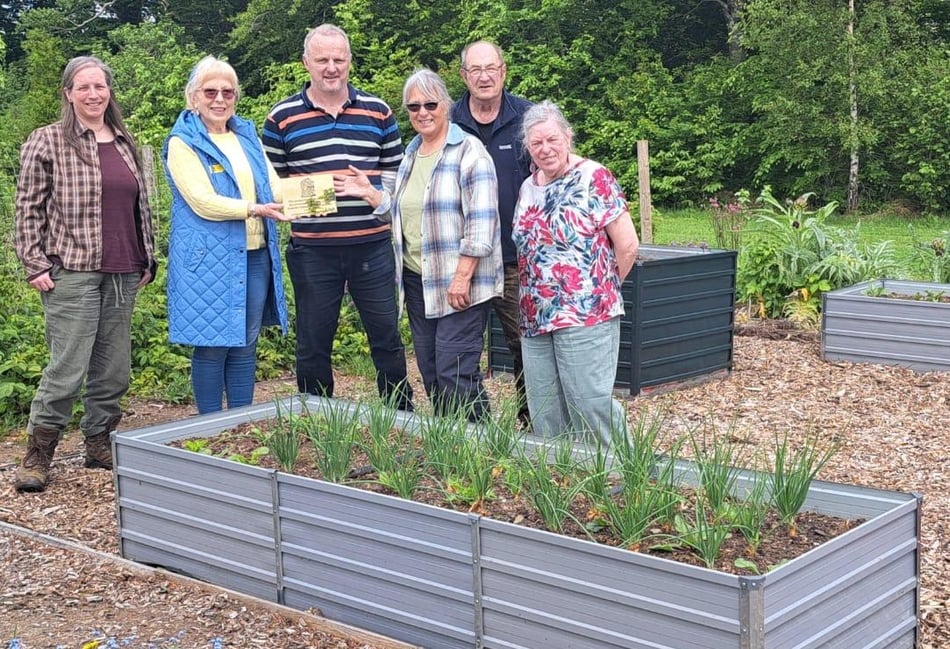 Okehampton Community Garden receives grant plaque