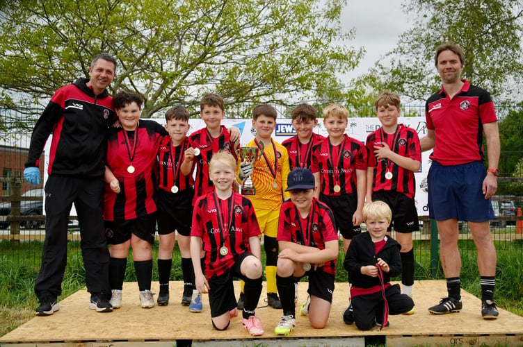 Tavistock U-11s won the Mark Wickett Tournament Trophy. Picture by Nadine Lamb.