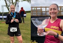 Smiles all round for Okehampton Running Club members