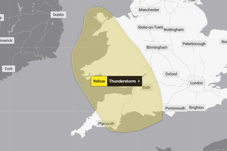Thunderstorms in the region may cause disruption later in the afternoon and evening.