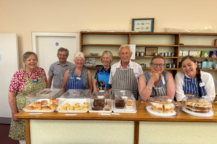 Volunteers serving refreshments in the Boniface Centre