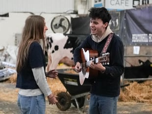 Singing in harmony to the cows
