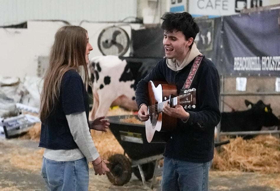 Singing in harmony to the cows
