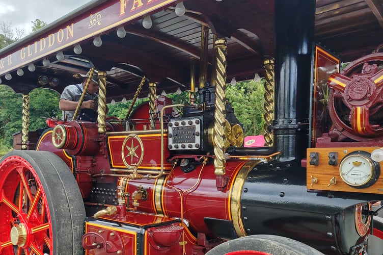 One of the colourful steam engine attractions at the Robey Trust Tavistock Steam Fair.