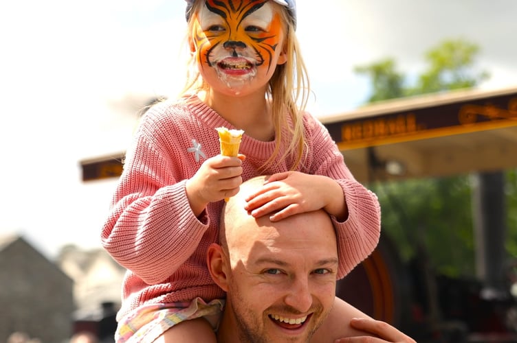 A girl enters into the spirit of the Robey Trust Tavistock Steam Fair. Picture by Chris Cottrell.