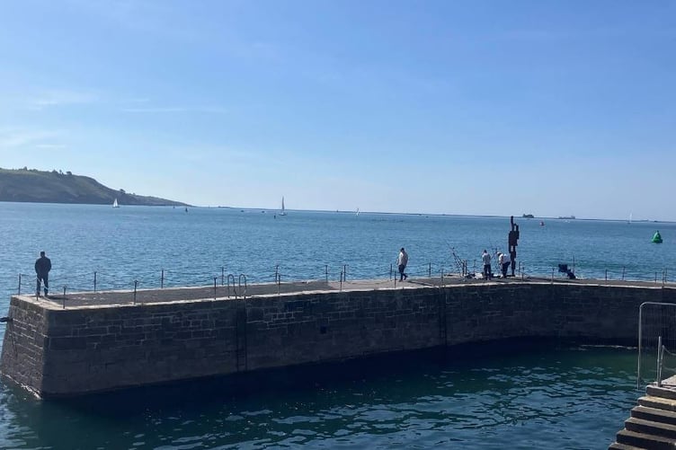 West Hoe pier on Plymouth Sound.