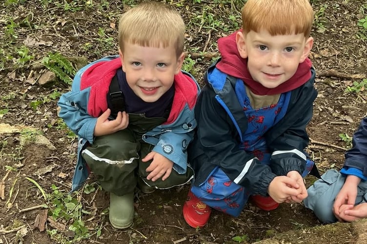 Two little boys from Horrabridge School learn how important the smallest life is in nature.
