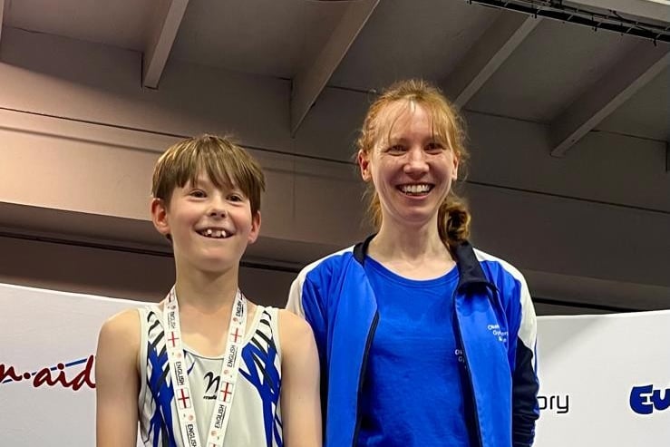 Logan Neville and coach Vicki Pritchard