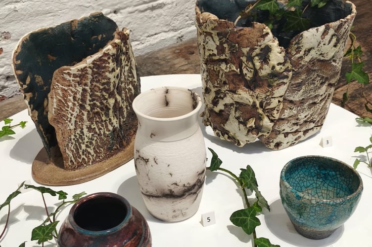The Drawn to the Valley group of artists is staging its summer show in July in Tavistock's Butcher's Hall. Pictured is ceramic work by Judy Harrington.