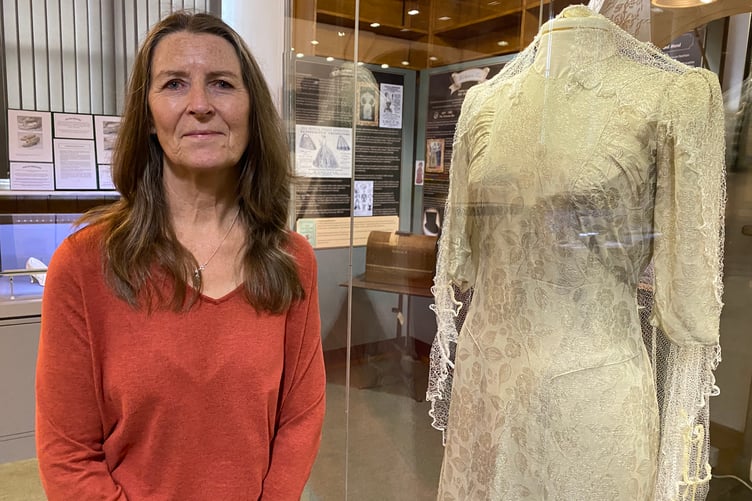 Pauline Richardson donated her mum's beautiful dress to Tavistock Museum along with its interesting story.