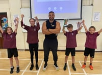 TV Gladiator star motivates sporting youngsters