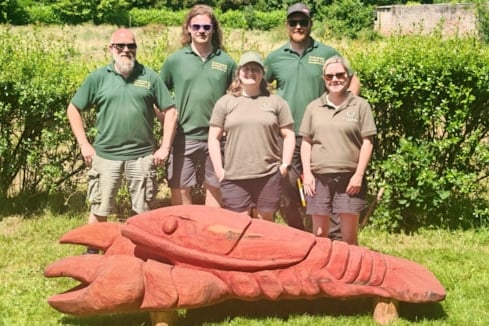 This 6ft crayfish sculpture will be making an appearance on June 26 as part of Invasive Non-Native Species Week.