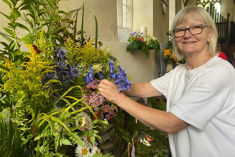 Milton Abbot Church Flower Show.