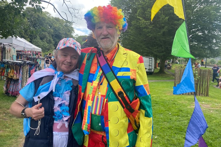 CJ and Mike proud of their engagement at TaviPride.