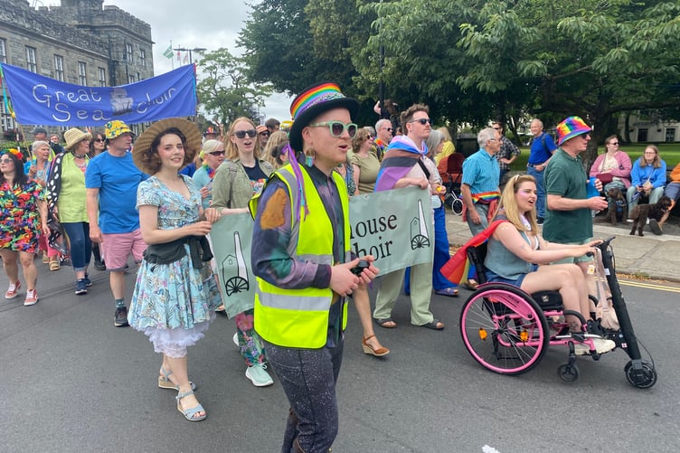 The streets were lined with spectators to see a noisy, colourful and musical parade at TaviPride.