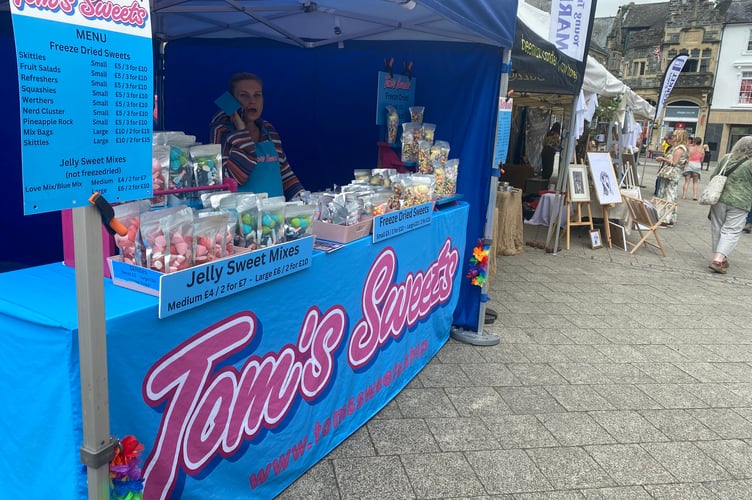Tom's Sweets at the SW regional young market traders competition in Plymouth.