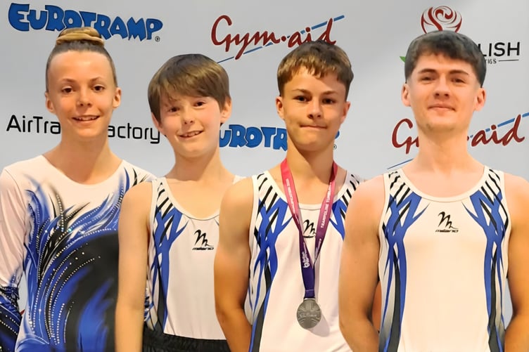 Okehampton Flyers- Kayla Prouse, Logan Neville, Mason Parker-Groves and Arran Stannard-Heap