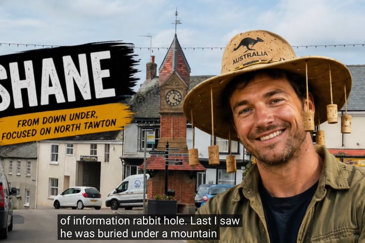 Shane from Down Under visits North Tawton in an apparently tongue-in-cheek video which discusses council affairs.