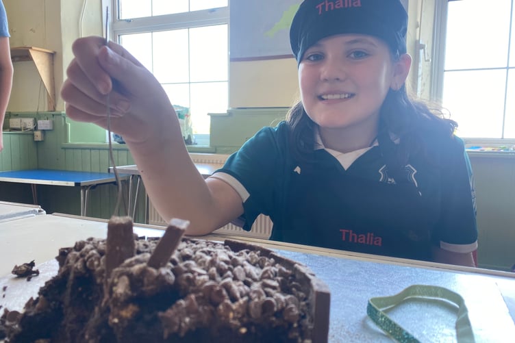 Thalia was praised by the judges for her Kit Kat cake she baked for the Princetown School's bake-off competition.