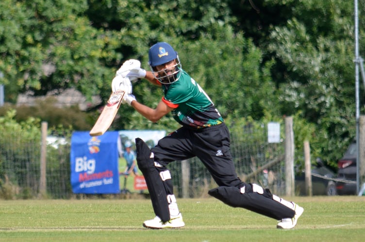 Hatherleigh's Shrey Ghosh, who hit a match-turning half-century against Plymouth