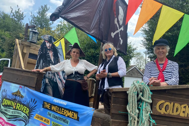All aboard the sea shanty ship at Tavistock for the Down By The River Concert.