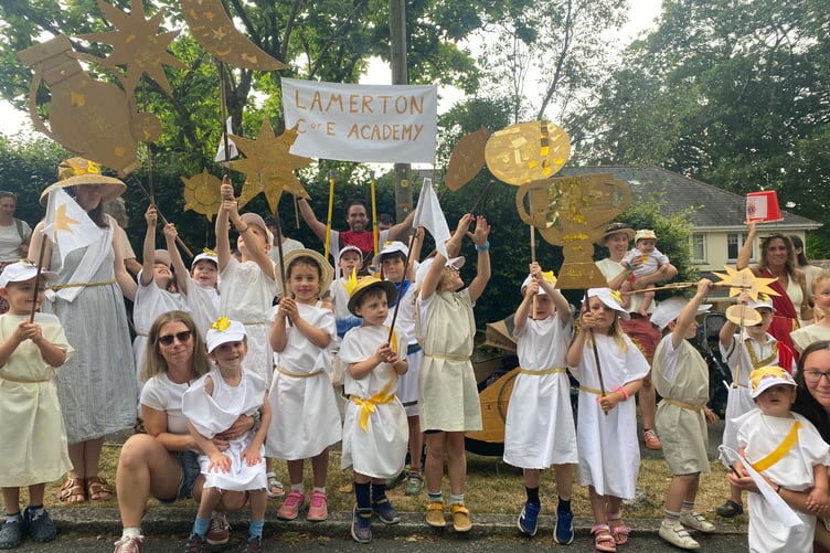 Lamerton Academy Community Primary School brought a golden touch to Tavistock Lions Carnival.