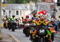 Motorcyclists dressed as Santa raise over £1,400 for Children's Hospice South West