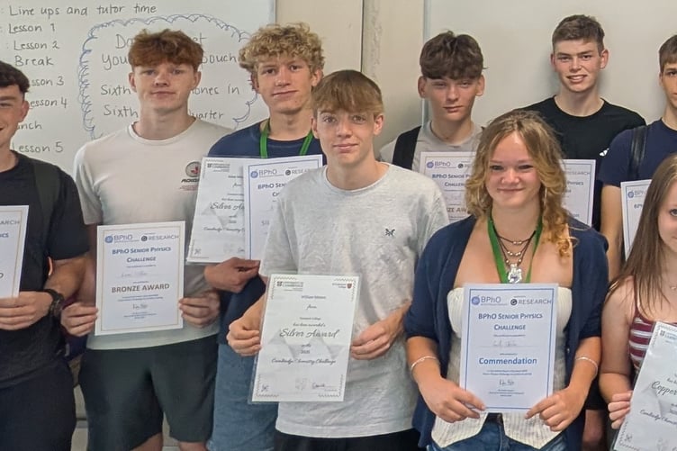 Tavistock College year 12 worked out the formula for success in national science challenges.