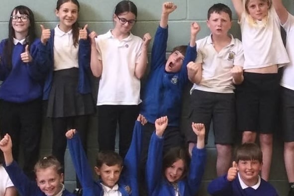 Bere Alston School celebrates it's record standard assessment test results.