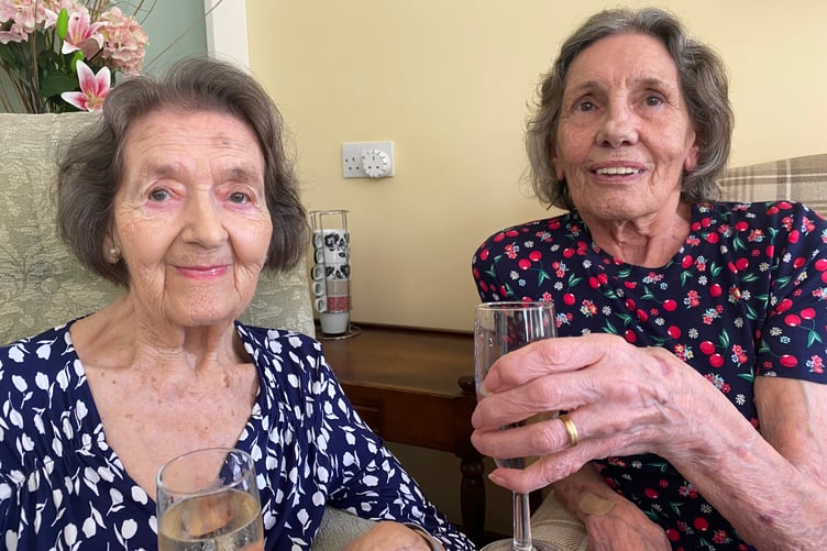 June Warren and Sue McCallum love living in Abbeyfield at Crapstone, a supported independent living and sheltered housing scheme.