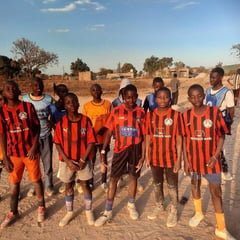 Boys' team scores with football-mad Africans