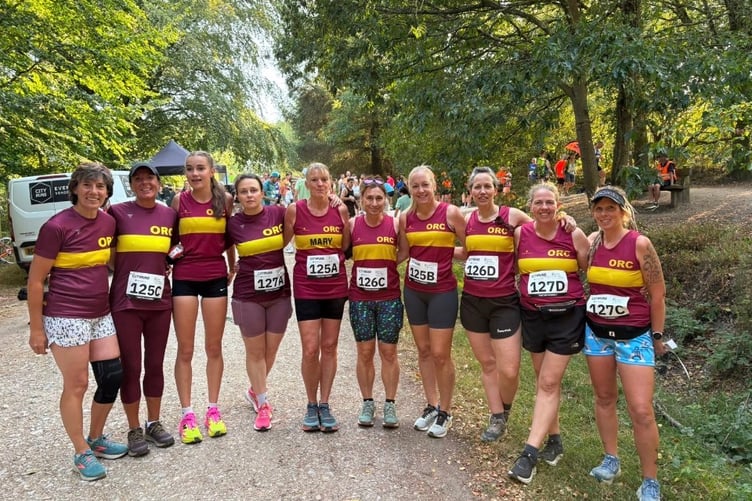 ORC ladies at Haldon Relays