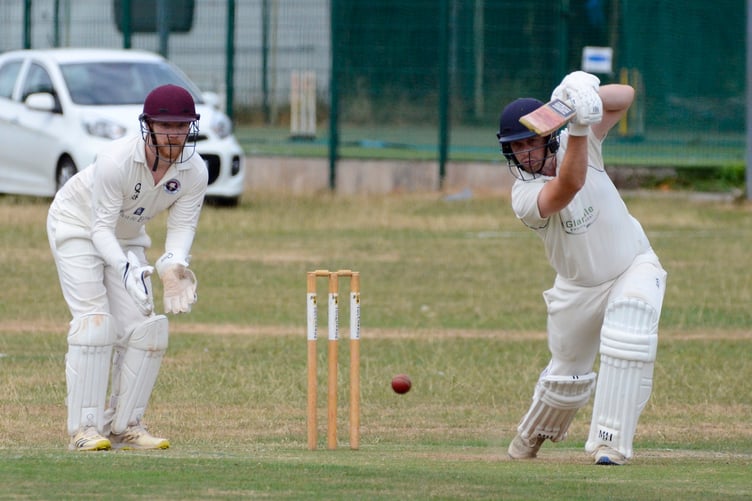 Yelverton's David Ackford on the way to a half-century against Torquay & Kingskerswell
