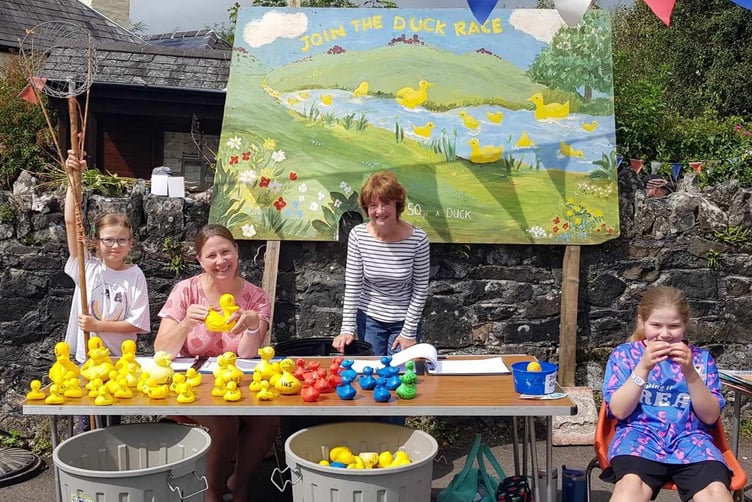 The duck race stand at the Peter Tavy Fayre in a previous year. There's another one planned at this year's fayre on Bank Holiday Monday.