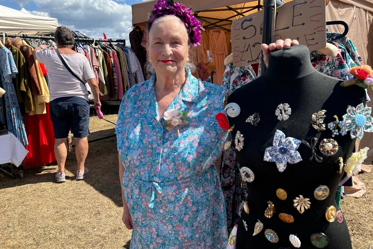 Susan Mason was selling vintage frocks, some of her own making, to allow everyone to access the vintage vibe. She said she was there to honour those who lost their lives in World War Two.