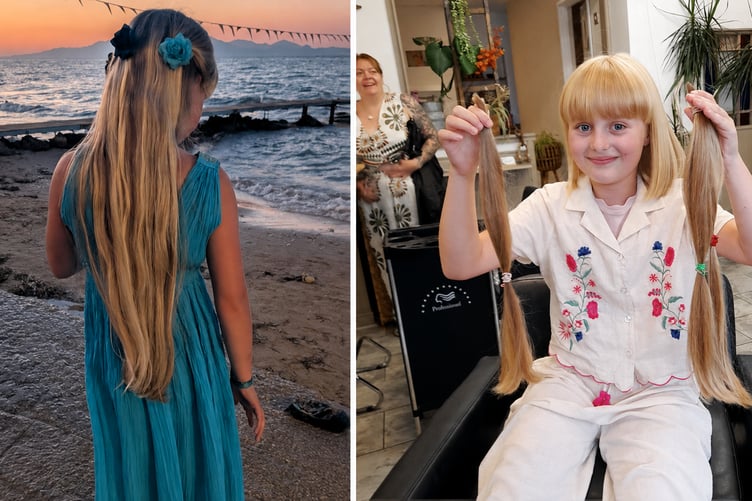 Tilly McPhail before and after the haircut
