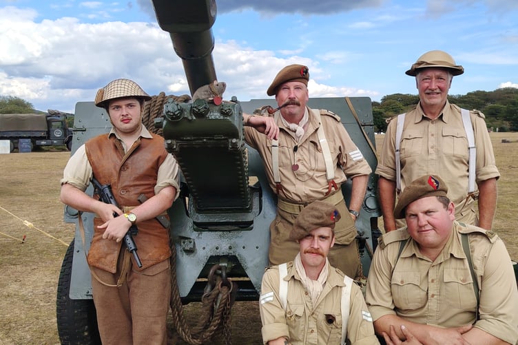 Aiming high for Forties nostalgia at Harrowbeer airfield.