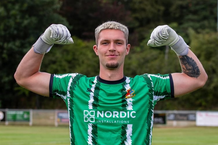 Tavistock AFC's goal-scoring goalkeeper Dan Holman