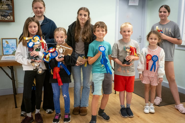 Green-fingered youngsters scoop prizes at Walkhampton Flower and Produce Show.