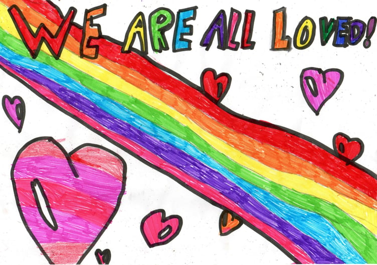 Some of the artwork created by young people during the Respect Fest workshops over the summer.