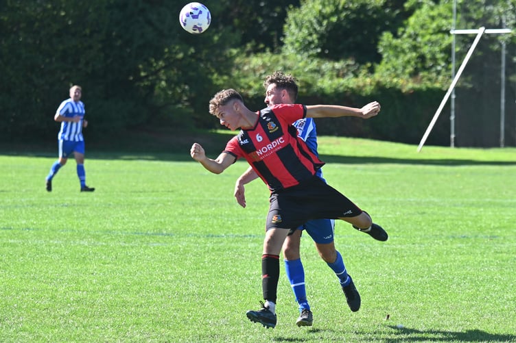 South Devon Football League Divsion 2. Action from Kingskerswell Football Club versus Tavistock Association 2nds. A 2-1 home win for Kingskerswell