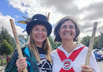Morris dancers jingled, jigged and chanted at Princetown celebrations
