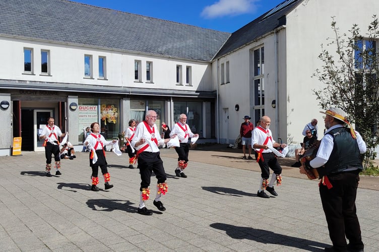 Drumming, hanky waving and chanting accompanied the Princetown celebrations marking Border Morris quarter century.