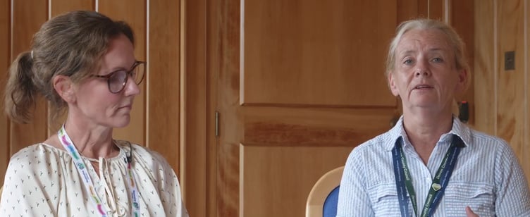 Donna Manson, right, Devon County Council chief executive, called Ofsted's latest review 'like winning the World Cup'. Picture: Devon County Council.