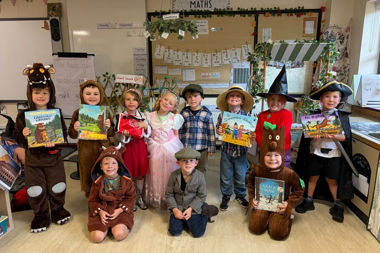Horrabridge School children went wild for a day by dressing as Julia Donaldson story characters for a day, including the Gruffalo Granny and the Scarecrow's Wedding.